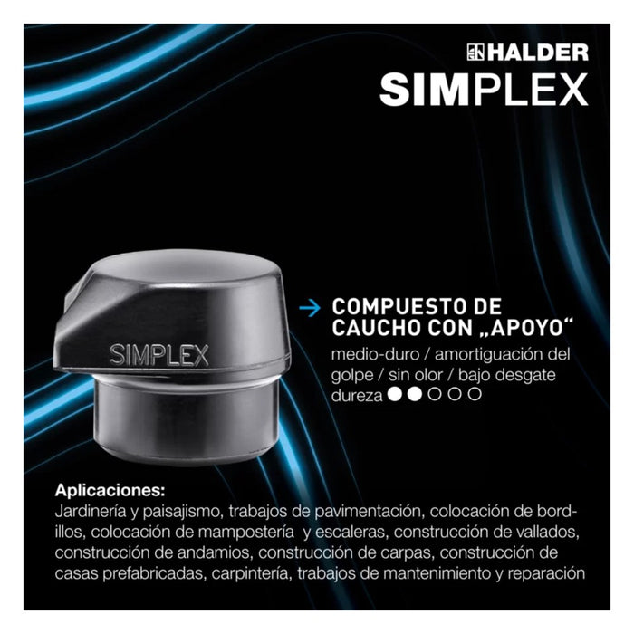 Halder SIMPLEX maza goma/goma"stand-up" 80