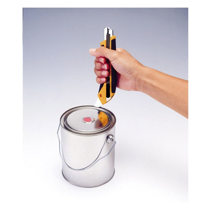 Olfa Cúter con bloqueo automático, mango antideslizante, púa de metal duro y cuchilla de 18 mm