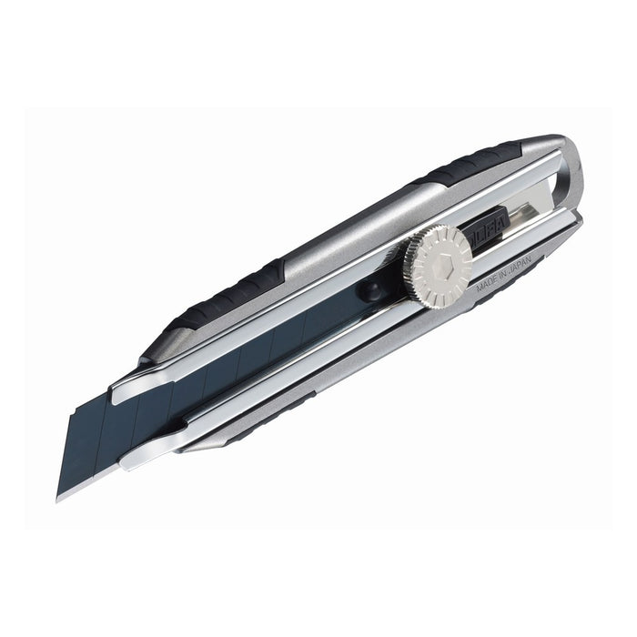 Olfa Cúter de aluminio con bloqueo manual y cuchilla extra afilada de 18 mm