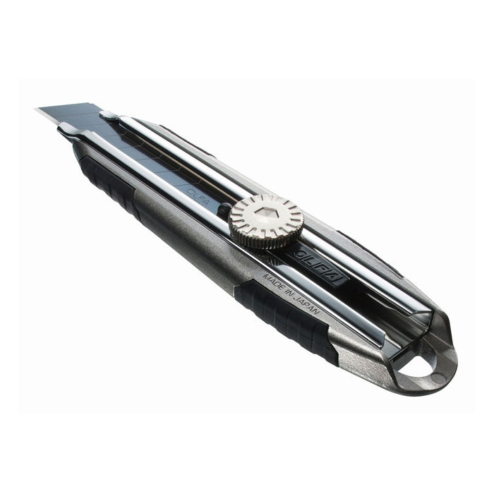 Olfa Cúter de aluminio con bloqueo manual y cuchilla extra afilada de 18 mm