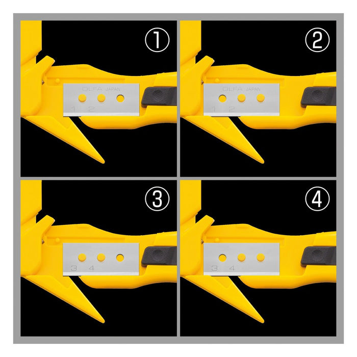 Olfa Cúter de seguridad con cuchilla oculta rectangular de 17,8 mm