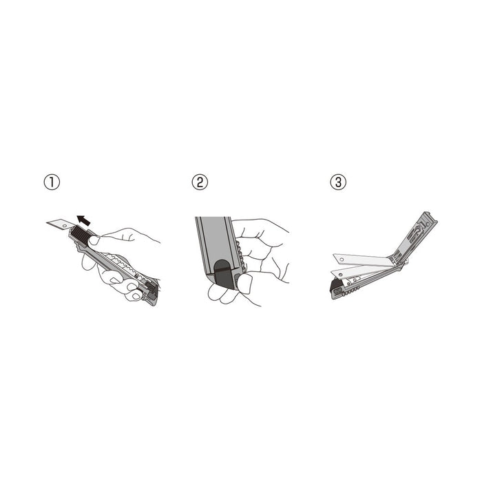 Olfa Cúter con bloqueo automático, mecanismo de cambio automático de cuchilla con cargador para 6 cuchillas y cuchilla de 18 mm