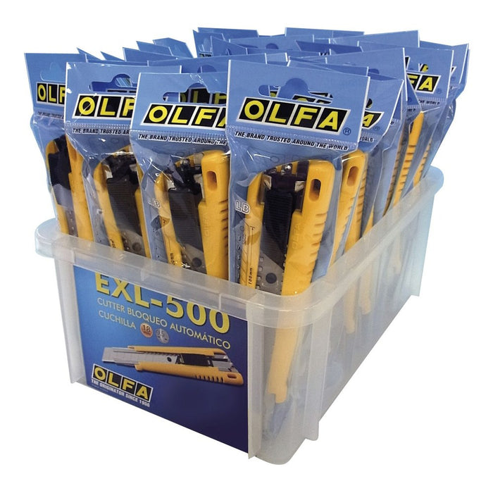 Lote de 40 unidades Olfa Cúter EXL de 18 mm y bloqueo automático en bolsa de plástico