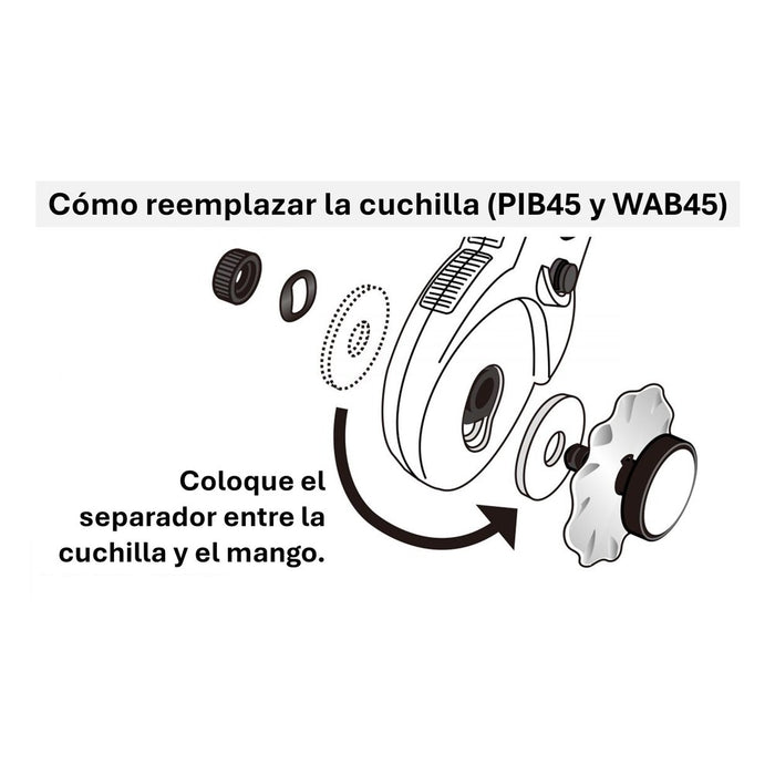 Olfa Cúter rotativo con botón pulsador de bloqueo y cuchilla circular de 45 mm