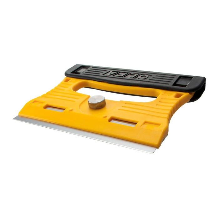 Olfa Rascador de vidrio cuchilla inoxidable con 3 cuchillas extra de 18 mm x 120 mm