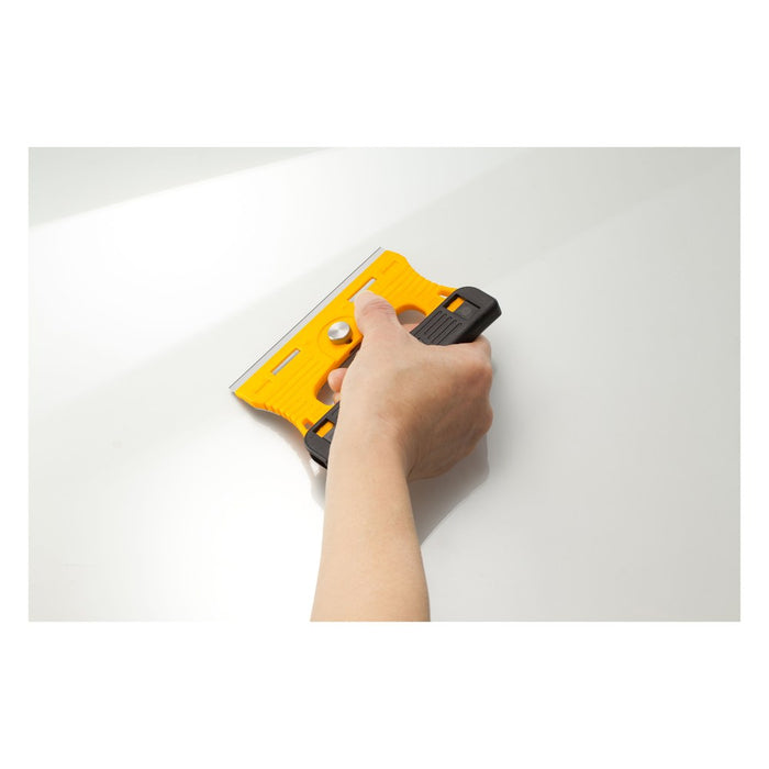 Olfa Rascador de vidrio cuchilla inoxidable con 3 cuchillas extra de 18 mm x 120 mm