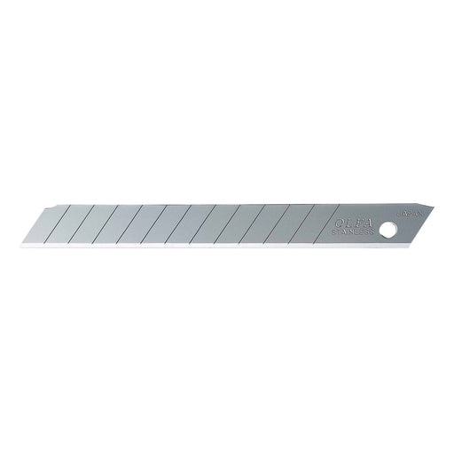 Olfa Pack de 50 cuchillas troceables 9 mm acero inoxidable plateadas