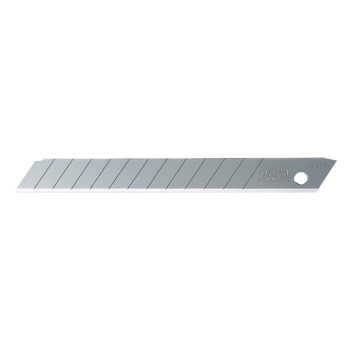 Olfa Pack de 50 cuchillas troceables 9 mm acero inoxidable plateadas