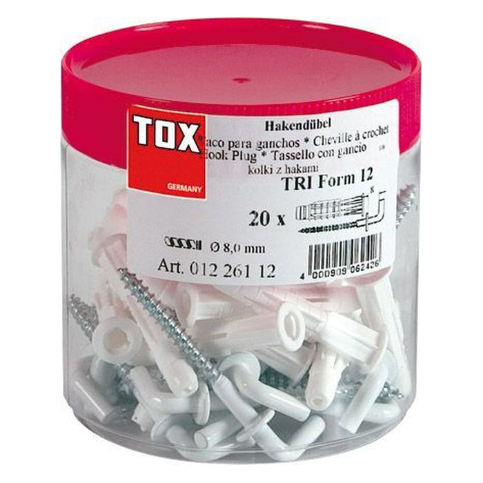 Tox Tarro de 20 tacos Trika (8x51) + 20 alcayatas Will-L (5,0x70)