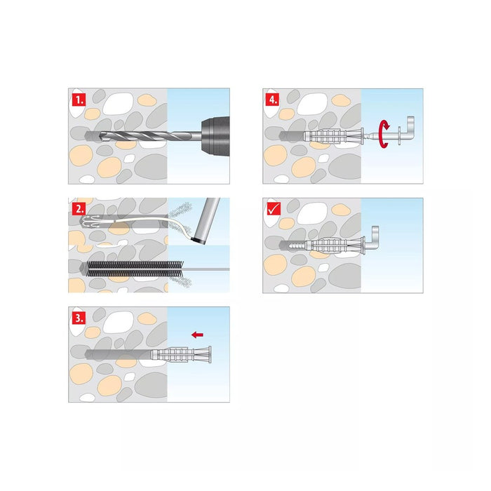 Tox Tarro de 20 tacos Trika (8x51) + 20 alcayatas Will-L (5,0x70)