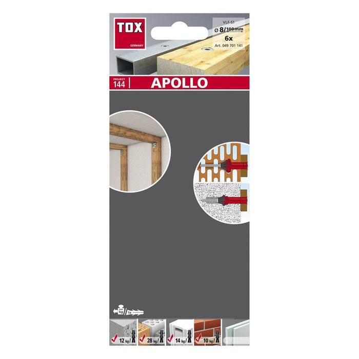 Tox Caja de 50 tacos universales para marcos VLF-S1 Apollo (10/120)