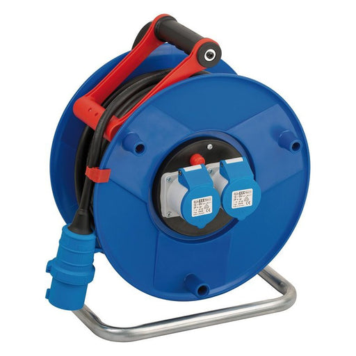 Brennenstuhl Enrollacables Garant® IP44 H07RN-F3G2,5 con tomas CEE y cable de 25 m