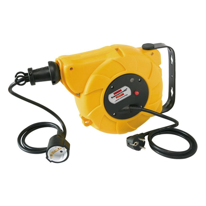 Brennenstuhl Enrollacables de carrete automático IP20 H05VV-F3G1,5 con cable de 9+2 m