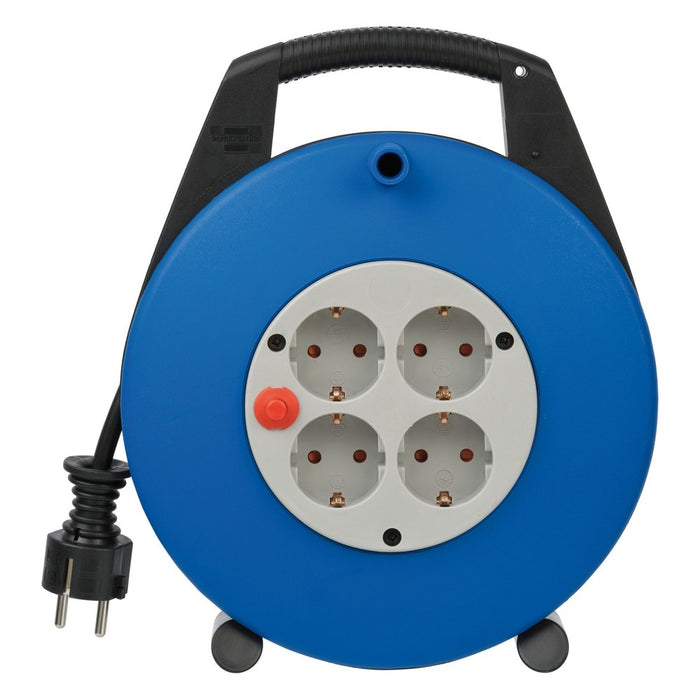 Brennenstuhl Enrollacables Vario Line 4 tomas IP20 H05VV-F3G1,5 con cable de 5 m (negro)