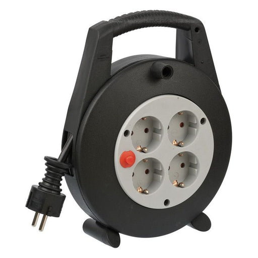 Brennenstuhl Enrollacables Vario Line 4 tomas IP20 H05VV-F3G1,5 con cable de 5 m (negro)