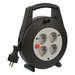 Brennenstuhl Enrollacables Vario Line 4 tomas IP20 H05VV-F3G1,5 con cable de 5 m (negro)