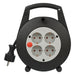 Brennenstuhl Enrollacables Vario Line 4 tomas IP20 H05VV-F3G1,5 con cable de 5 m (negro)