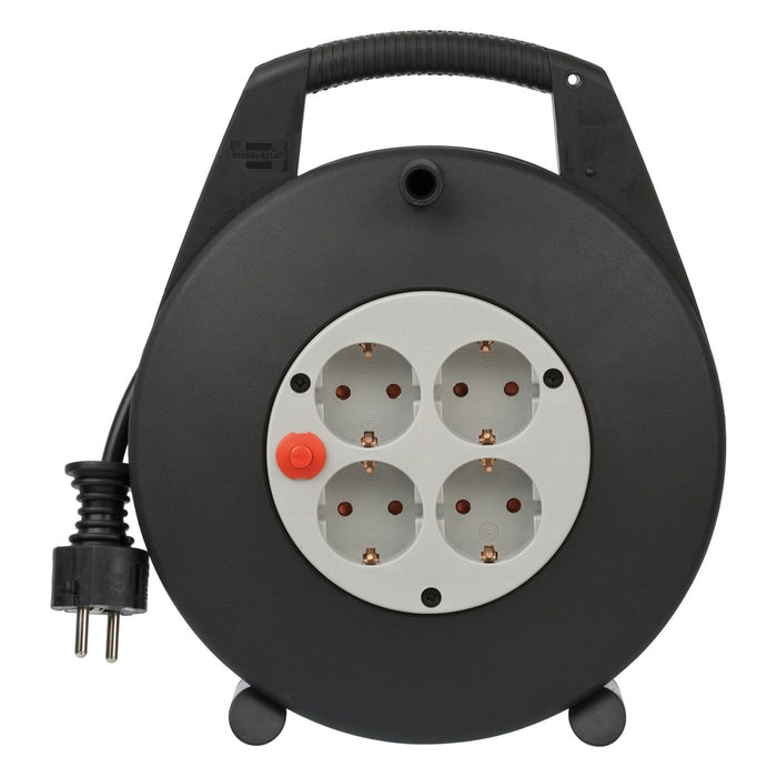 Brennenstuhl Enrollacables Vario Line 4 tomas IP20 H05VV-F3G1,5 con cable de 5 m (negro)