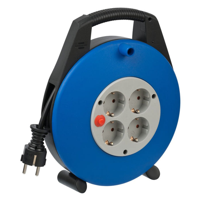 Brennenstuhl Enrollacables Vario Line 4 tomas IP20 H05VV-F3G1,5 con cable de 5 m (negro)