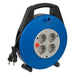 Brennenstuhl Enrollacables Vario Line 4 tomas IP20 H05VV-F3G1,5 con cable de 5 m (negro)