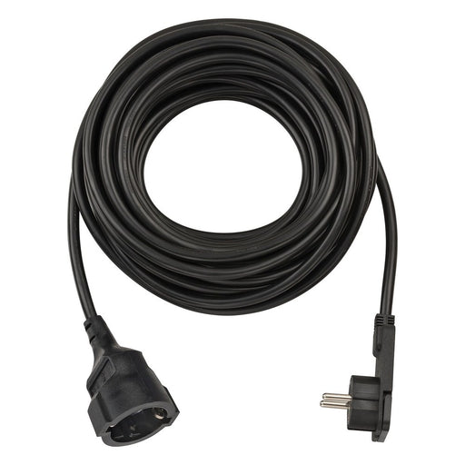 Brennenstuhl Alargador eléctrico IP20 H05VV-F3G1,5 de 10 m (Negro) con clavija plana