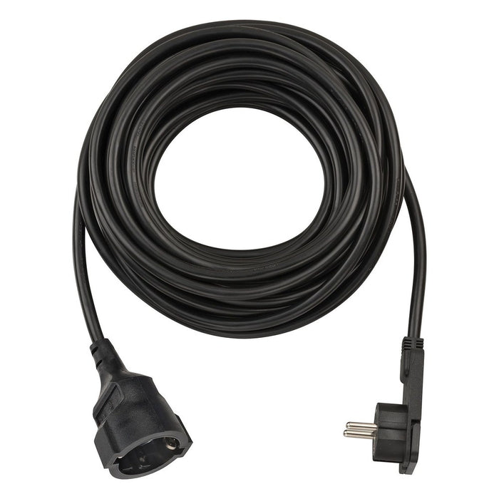 Brennenstuhl Alargador eléctrico IP20 H05VV-F3G1,5 de 10 m (Negro) con clavija plana