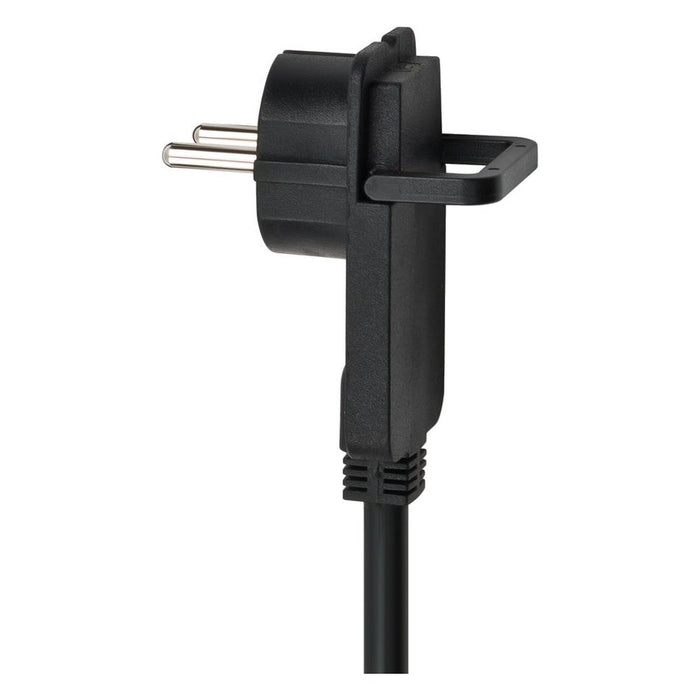Brennenstuhl Alargador eléctrico IP20 H05VV-F3G1,5 de 10 m (Negro) con clavija plana