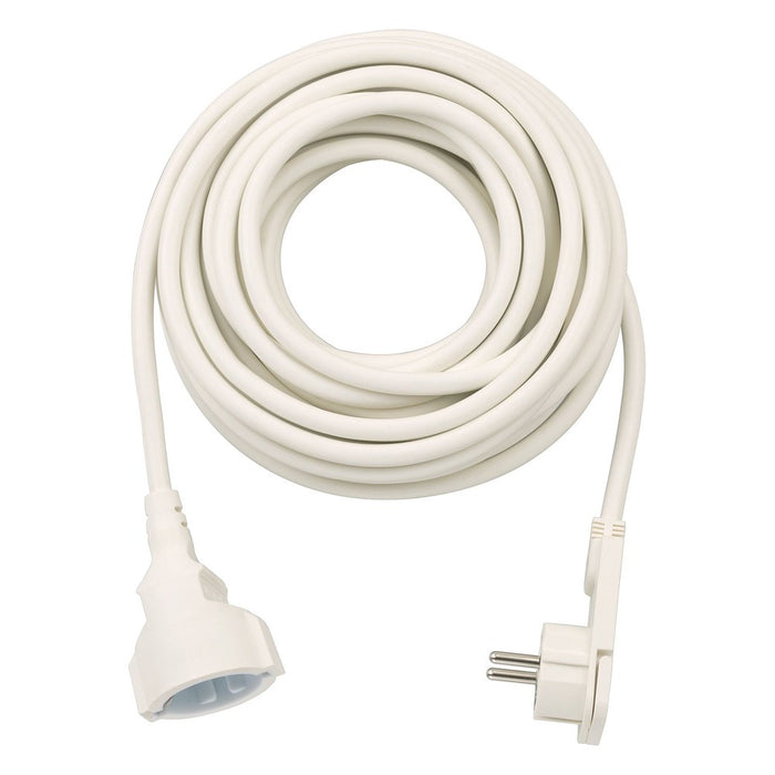 Brennenstuhl Alargador eléctrico IP20 H05VV-F3G1,5 de 10 m (Blanco) con clavija plana