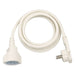 Brennenstuhl Alargador eléctrico IP20 H05VV-F3G1,5 de 10 m (Blanco) con clavija plana