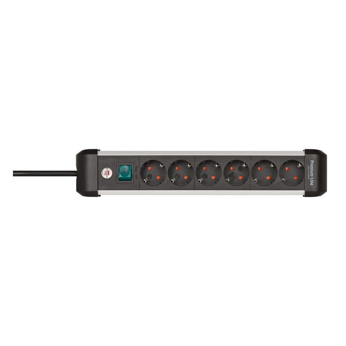 Brennenstuhl Base múltiple Premium-Alu-Line (6 tomas)