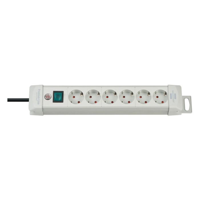 Brennenstuhl Base múltiple Premium-Line gris claro (4 tomas)