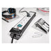 Brennenstuhl Base múltiple Premium-Line gris claro/ negra (4 tomas y 1.8 m de cable)