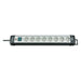 Brennenstuhl Base múltiple Premium-Line gris claro/ negra (4 tomas y 5 m de cable)