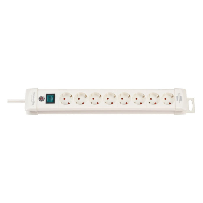 Brennenstuhl Base múltiple Premium-Line blanca con varias posibilidad de instalación y fijación (6 tomas)