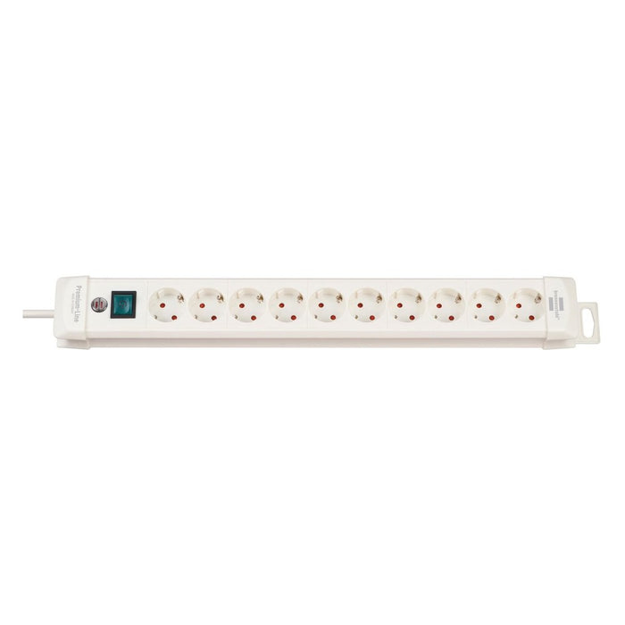 Brennenstuhl Base múltiple Premium-Line blanca con varias posibilidad de instalación y fijación (6 tomas)