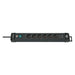 Brennenstuhl Base múltiple Premium-Line con varias posibilidad de instalación y fijación (6 tomas + 2 puertos USB)