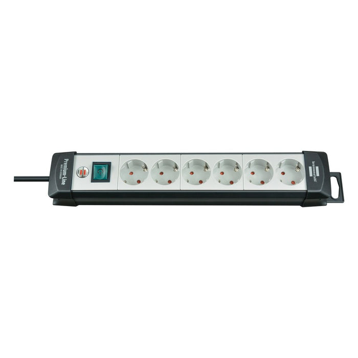 Brennenstuhl Base múltiple Premium-Line gris claro/ negra (8 tomas y 5 m de cable)