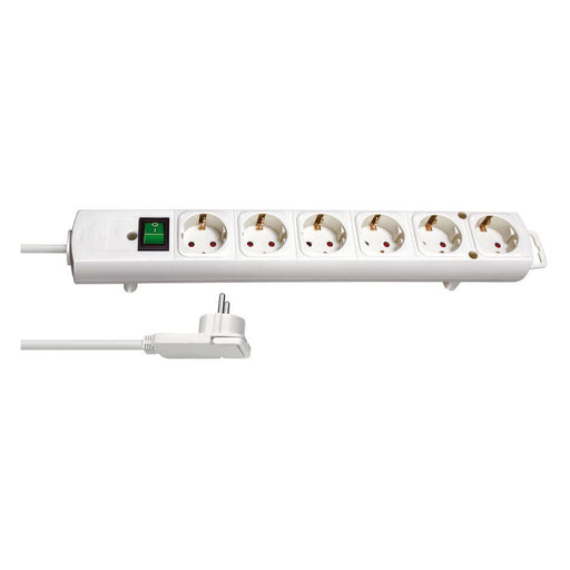 Brennenstuhl Base múltiple Comfort-Line Plus blanca con clavija plana (6 tomas)