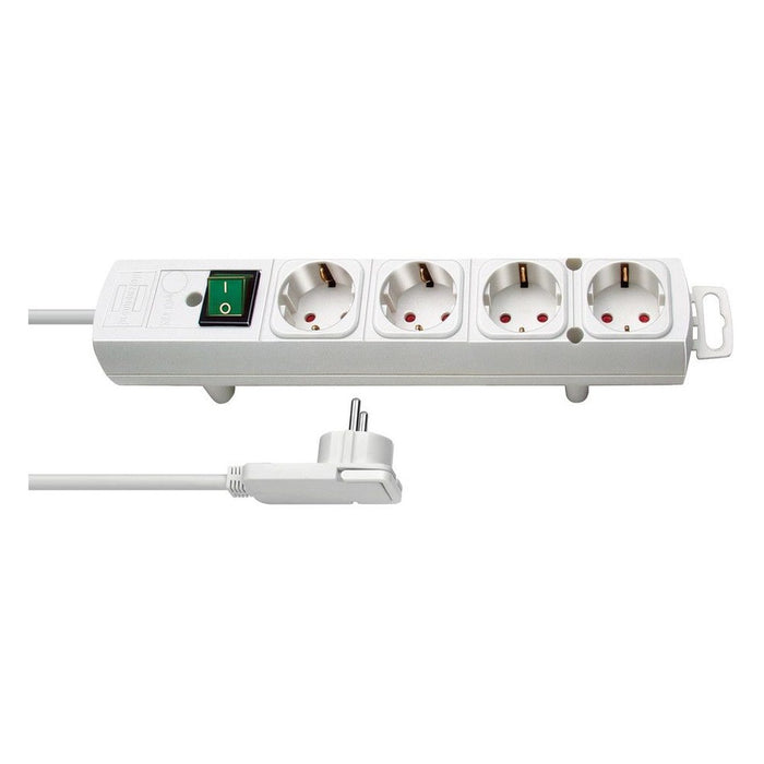 Brennenstuhl Base múltiple Comfort-Line Plus blanca con clavija plana (6 tomas)