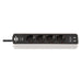 Brennenstuhl Base múltiple Ecolor con diseño compacto y puertos USB (color blanco/ negro)