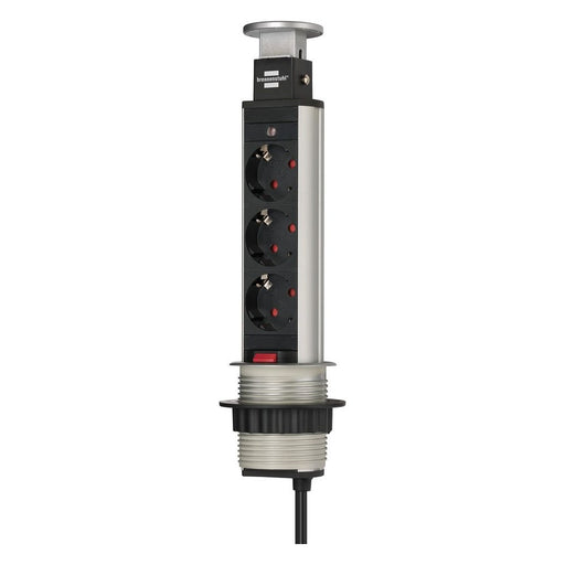 Brennenstuhl Base múltiple retráctil para mesas Tower Power