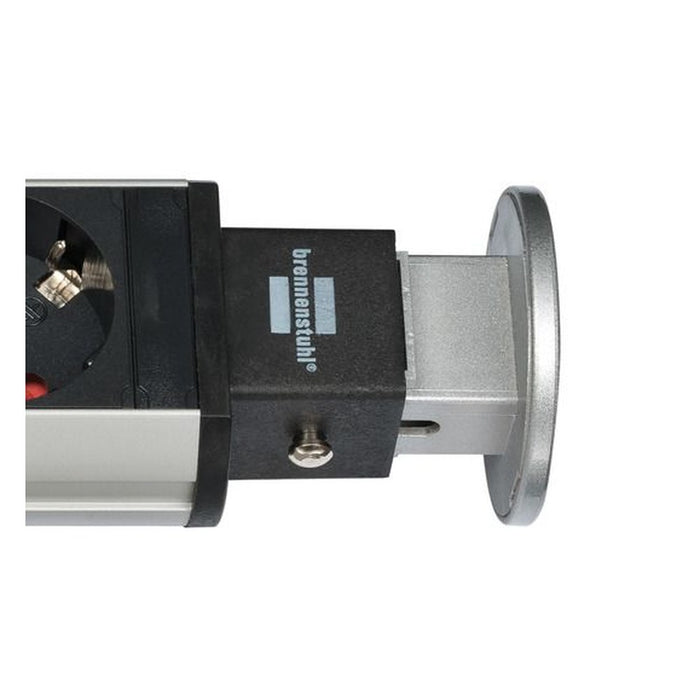 Brennenstuhl Base múltiple retráctil para mesas Tower Power