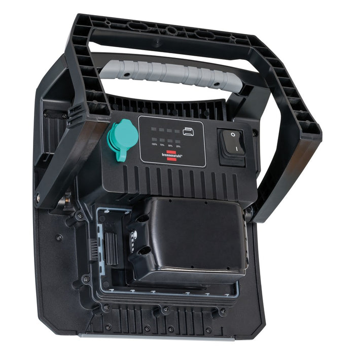 Brennenstuhl Foco híbrido LED 6050 MH con toma de corriente + MULTI BATTERY SYSTEM compatible con baterías de 18V (IP65)