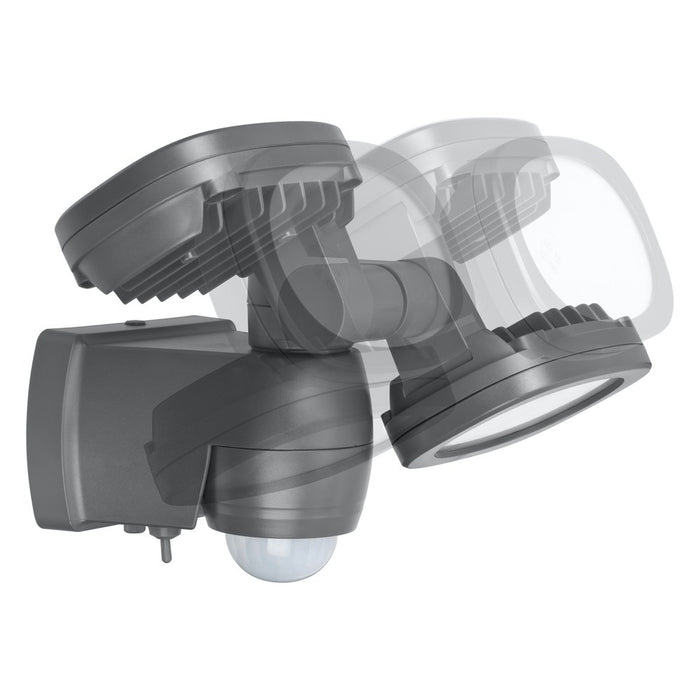 Brennenstuhl Foco LED de pared doble a batería LUFOS 420 con detector de movimiento (240 x 2 lm)