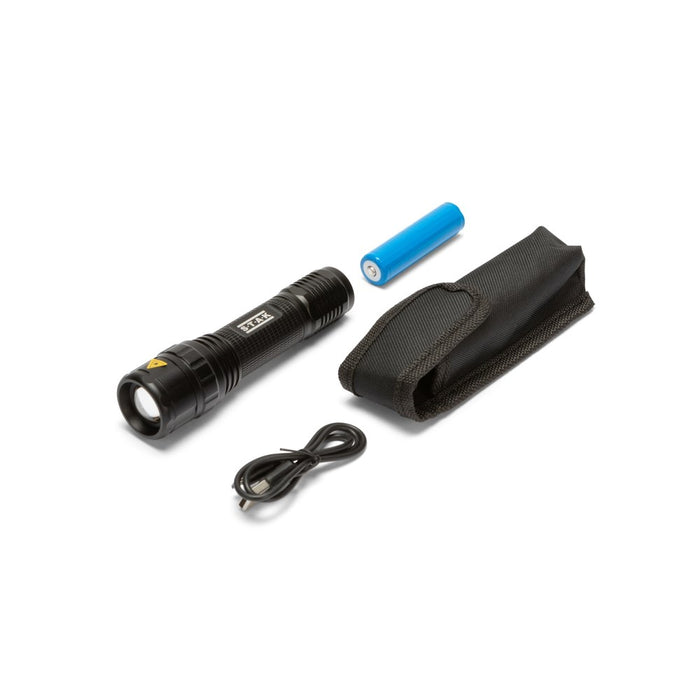 STAK Linterna recargable LED 800 lumen con función zoom PANTHER