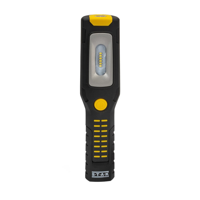 STAK Luz de trabajo + linterna LED recargable con ganchos e imán, base regulable, ALAMO