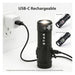 STAK Linterna LED recargable MIGHTY MIKE 15W/ 1500lm IPX4
