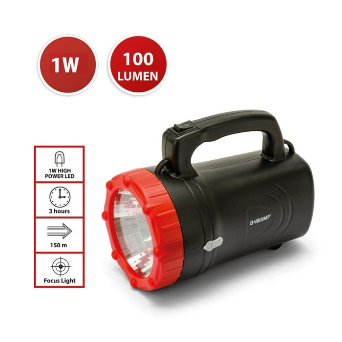 Velamp Linterna-foco recargable MARTY 1W