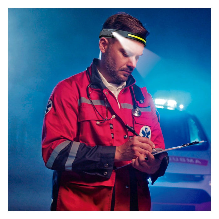 Velamp Linterna frontal LED recargable 2 en 1 con sensor de movimiento BOWIE