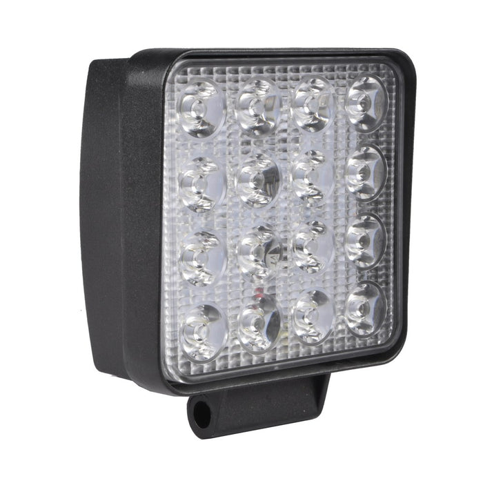 STAK Luz de trabajo cuadrada de 12/24 V, 48 W y 2800 lúmenes, IP67